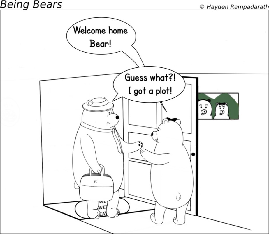 Big Bear returns home and says he got an allotment plot.